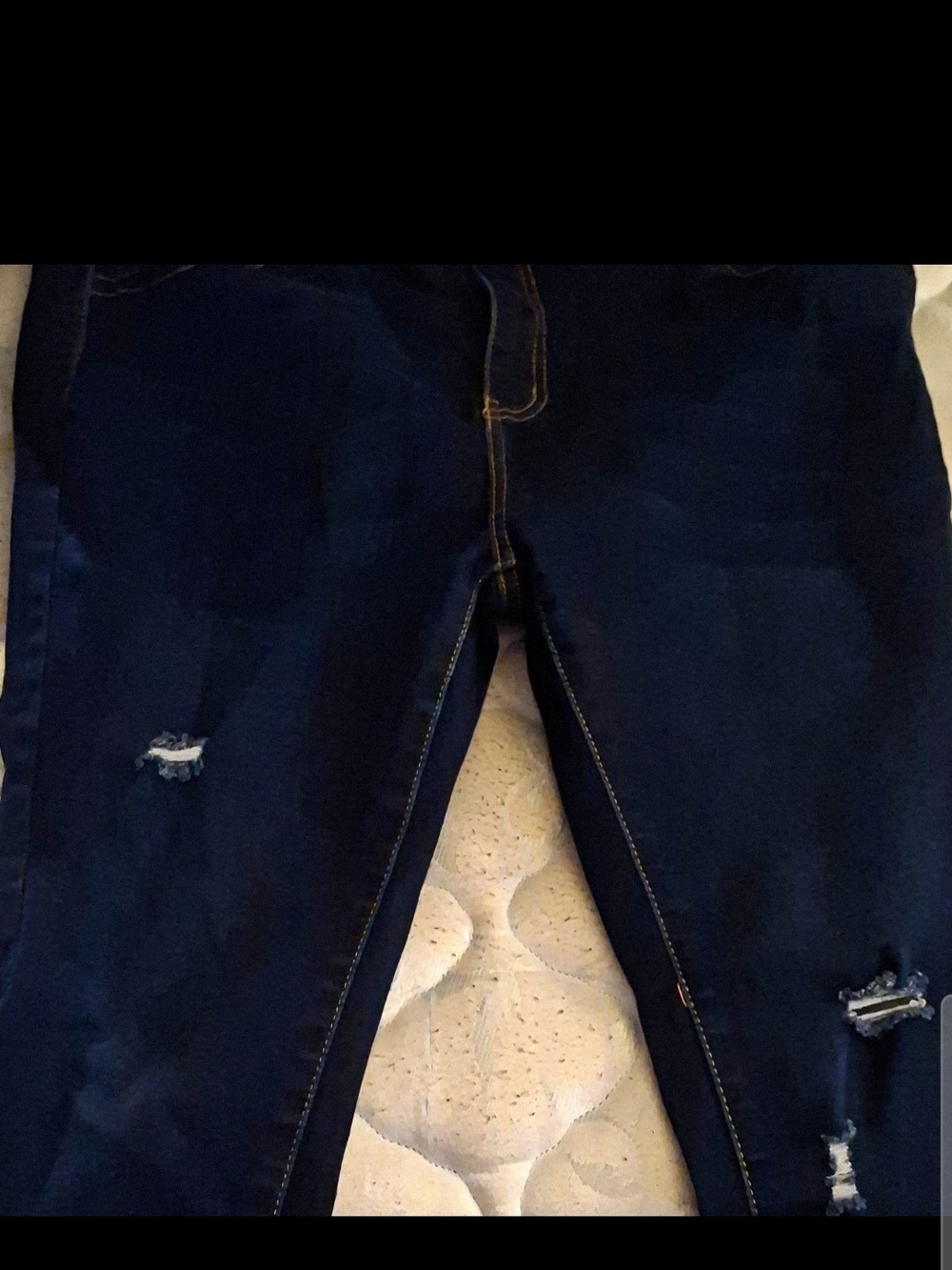 SimplYoung Girls Dark Wash Skinny Jeans Slim Fit Ripped Blue Size 16